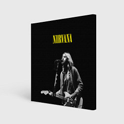 Холст квадратный Группа Nirvana Курт Кобейн, цвет: 3D-принт