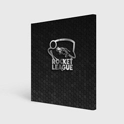 Картина квадратная Rocket League - metal logo