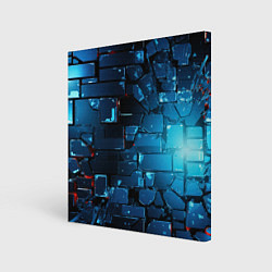 Картина квадратная Синие абстрактные плиты