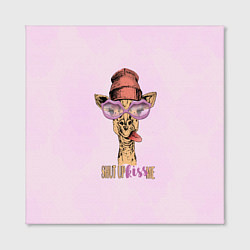 Холст квадратный Гламурный жираф, цвет: 3D-принт — фото 2
