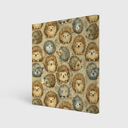 Картина квадратная Паттерн лесной ежик