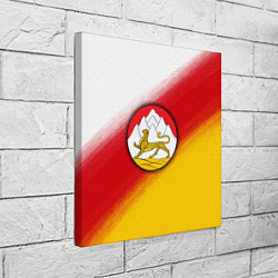 Холст квадратный Герб Осетии на фоне, цвет: 3D-принт — фото 2