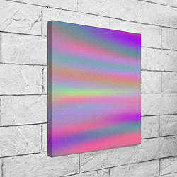 Холст квадратный Голографические неоновые полосы, цвет: 3D-принт — фото 2