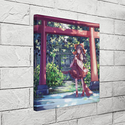 Холст квадратный Touhou Project Рейму возле тории, цвет: 3D-принт — фото 2