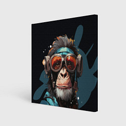 Картина квадратная Крутая обезьяна в очках