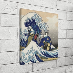 Холст квадратный Kanagawa wave - Gyarados, цвет: 3D-принт — фото 2