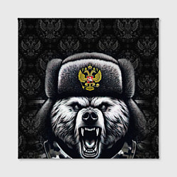 Холст квадратный Русский медведь, цвет: 3D-принт — фото 2
