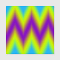 Холст квадратный Неоновый зигзаг, цвет: 3D-принт — фото 2