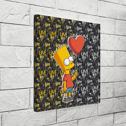 Холст квадратный Барт с шариком, цвет: 3D-принт — фото 2