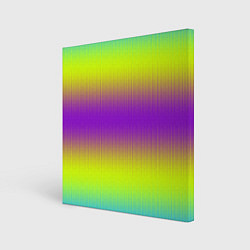 Картина квадратная Неоновые салатовые и фиолетовые полосы