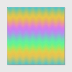 Холст квадратный Мягкие неоновые зигзаги, цвет: 3D-принт — фото 2
