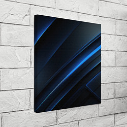 Холст квадратный Темно-синий абстрактный фон абстракция, цвет: 3D-принт — фото 2