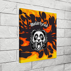 Холст квадратный Motorhead рок панда и огонь, цвет: 3D-принт — фото 2
