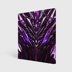 Картина квадратная Фиолетовые кристаллы и камень
