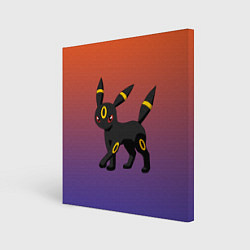 Холст квадратный Умбреон покемон-кот, цвет: 3D-принт