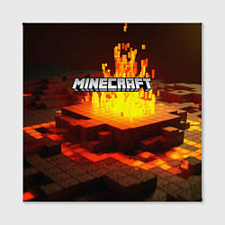 Холст квадратный Огненный minecraft, цвет: 3D-принт — фото 2