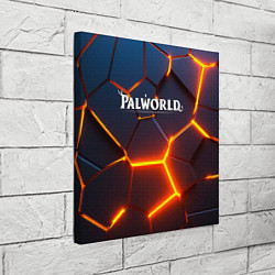 Холст квадратный Palworld logo разлом плит, цвет: 3D-принт — фото 2