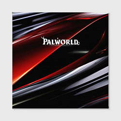 Холст квадратный Palworld logo темная абстракция, цвет: 3D-принт — фото 2