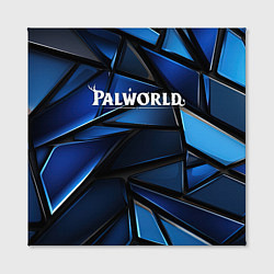 Холст квадратный Palworld логотип синий абстрактный фон, цвет: 3D-принт — фото 2