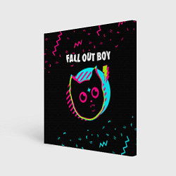 Холст квадратный Fall Out Boy - rock star cat, цвет: 3D-принт