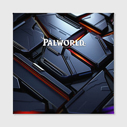 Холст квадратный Palworld логотип космически плиты, цвет: 3D-принт — фото 2