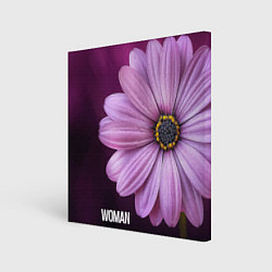Картина квадратная Фиолетовый цветок - WOMAN