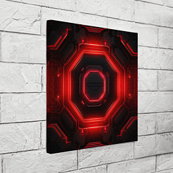 Холст квадратный Nvidia style black and red neon, цвет: 3D-принт — фото 2