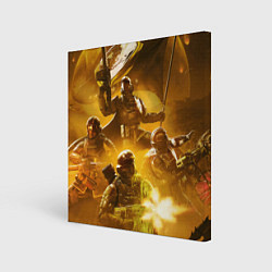 Холст квадратный Helldivers 2: Hell Troopers, цвет: 3D-принт