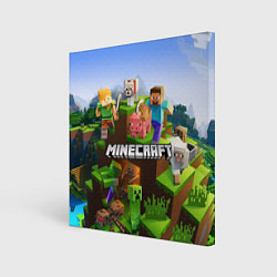 Картина квадратная Minecraft pixel world