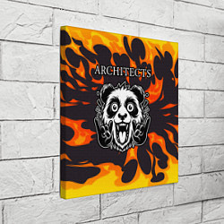 Холст квадратный Architects рок панда и огонь, цвет: 3D-принт — фото 2
