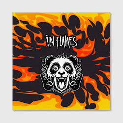 Холст квадратный In Flames рок панда и огонь, цвет: 3D-принт — фото 2