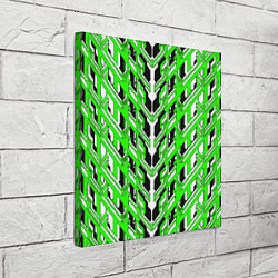 Холст квадратный Зелёная техно броня, цвет: 3D-принт — фото 2