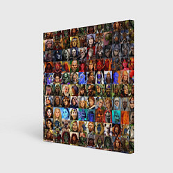 Холст квадратный Портреты всех героев, цвет: 3D-принт