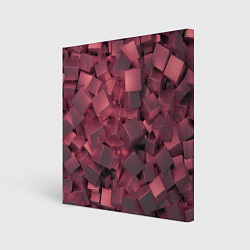 Картина квадратная Кубики металлические красные