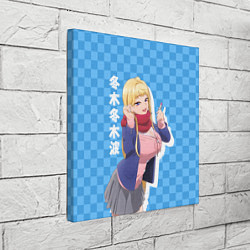 Холст квадратный Dosanko Gyaru Is Mega Cute - Fuyuki Minami, цвет: 3D-принт — фото 2