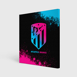 Картина квадратная Atletico Madrid - neon gradient