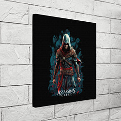 Холст квадратный Assassins creed черный фон, цвет: 3D-принт — фото 2