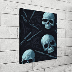 Холст квадратный Черепа и ножи, цвет: 3D-принт — фото 2
