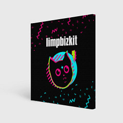 Холст квадратный Limp Bizkit - rock star cat, цвет: 3D-принт
