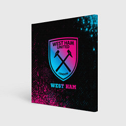 Картина квадратная West Ham - neon gradient