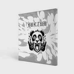 Картина квадратная Burzum рок панда на светлом фоне