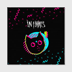 Холст квадратный In Flames - rock star cat, цвет: 3D-принт — фото 2