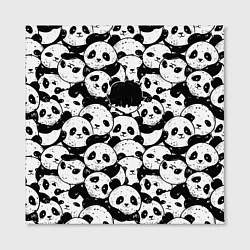 Холст квадратный Выходной господина злодея с пандами, цвет: 3D-принт — фото 2