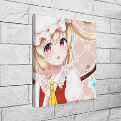 Холст квадратный Touhou Project Flandre милая улыбка сердечко, цвет: 3D-принт — фото 2