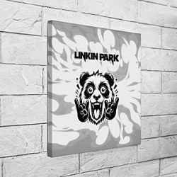 Холст квадратный Linkin Park рок панда на светлом фоне, цвет: 3D-принт — фото 2