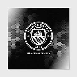 Холст квадратный Manchester City sport на темном фоне, цвет: 3D-принт — фото 2