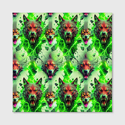 Холст квадратный Волки эпический паттерн, цвет: 3D-принт — фото 2