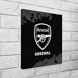 Холст квадратный Arsenal sport на темном фоне, цвет: 3D-принт — фото 2