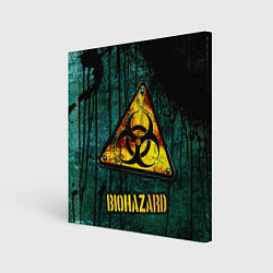 Картина квадратная Biohazard yellow sign