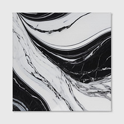 Холст квадратный Мрамор черно-белый, цвет: 3D-принт — фото 2